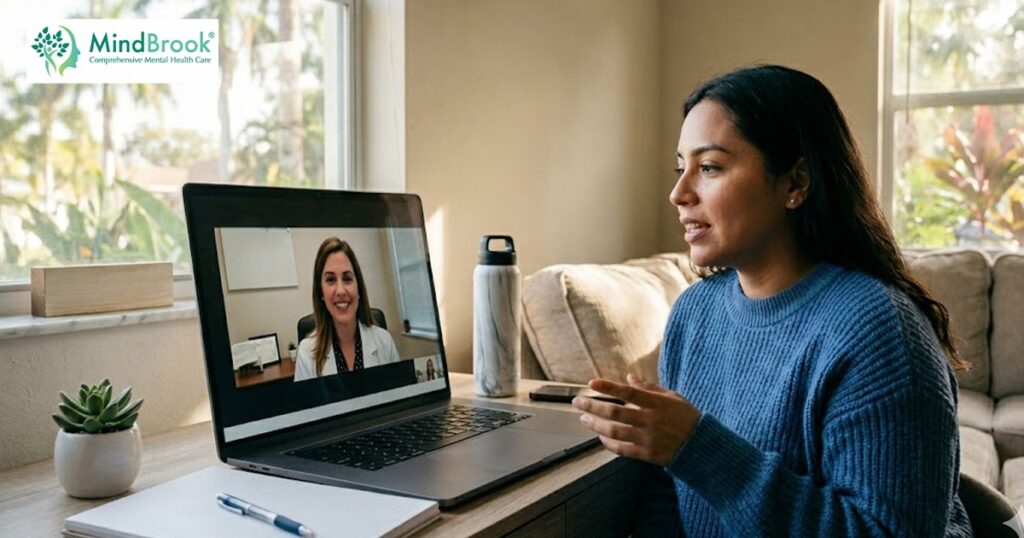Telehealth bipolar disorder psychiatric appointment with MindBrook serving all Florida residents statewide